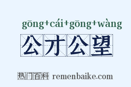 公才公望是什么意思的图片